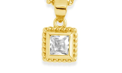 Sterling Forever Cassia Cubic Zirconia Pendant Necklace In Gold