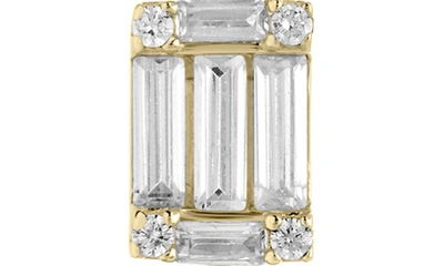 Sterling Forever Penelope Cubic Zirconia Linear Drop Earrings In Gold