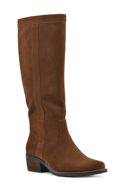 White Mountain Footwear Altitude Tall Boot In Hazel/ Suede