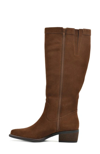 White Mountain Footwear Altitude Tall Boot In Hazel/ Suede