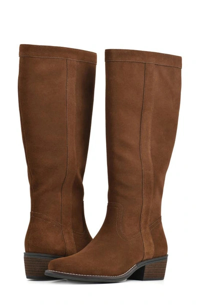 White Mountain Footwear Altitude Tall Boot In Hazel/ Suede