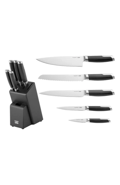 Berghoff Leo 6-piece Knife Block Set In Black/ Silver