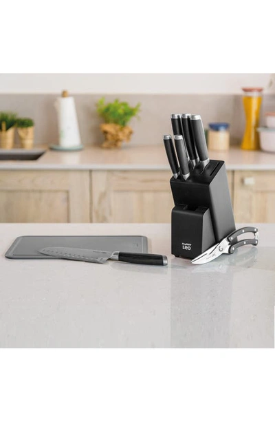 Berghoff Leo 6-piece Knife Block Set In Black/ Silver