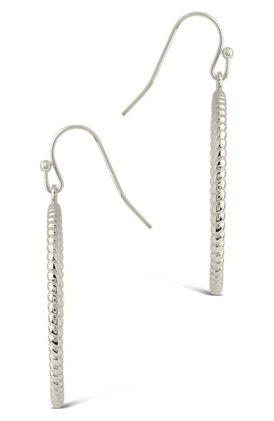 Sterling Forever Terina Hoop Drop Earrings In Silver