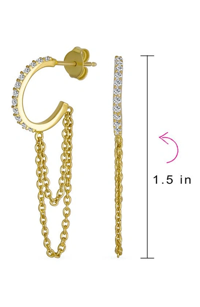 Shop Bling Jewelry Sterling Silver Minimalist Dangling Earrings In Gold - Geometric