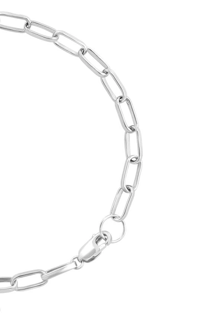 Effy Sterling Silver Pavé Diamond Lock Charm Bracelet In Silver