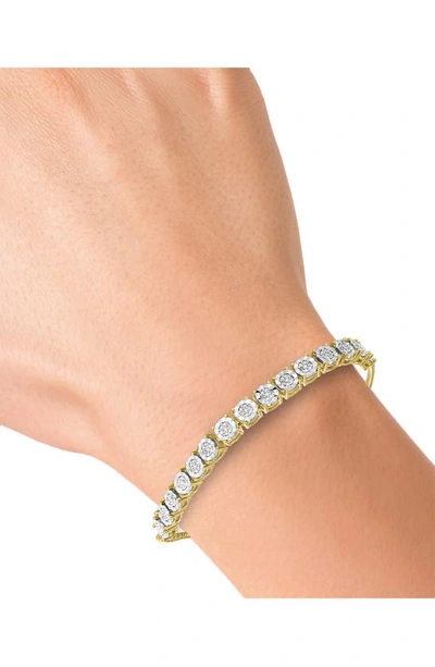 Effy Two-tone Bright Cut Diamond Slider Bracelet In Gold Multi