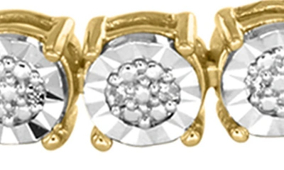 Effy Two-tone Bright Cut Diamond Slider Bracelet In Gold Multi