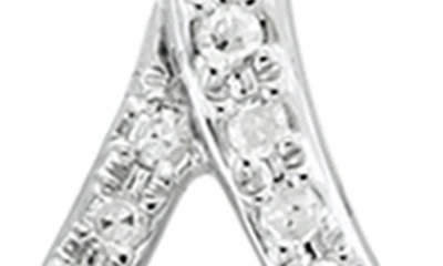 Shop Effy 14k White Gold Diamond Wishbone Pendant Necklace