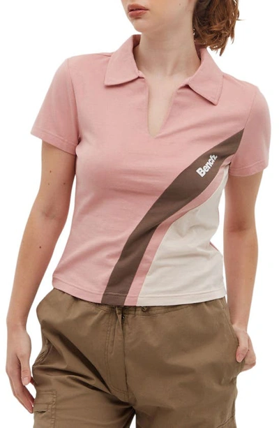 Shop Bench Marple Heritage Johnny Collar Polo In Mellow Rose