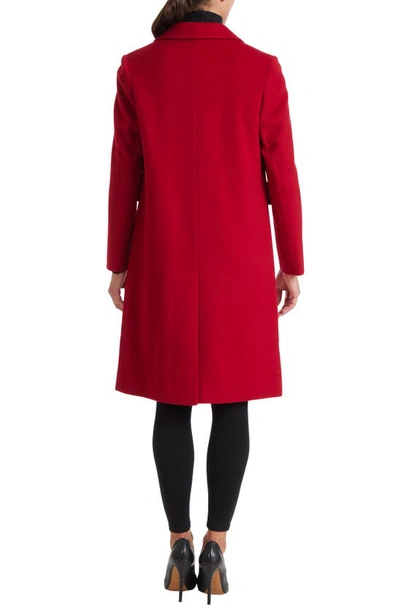 Sofia Cashmere Double-breasted Wool Blend Coat In Red