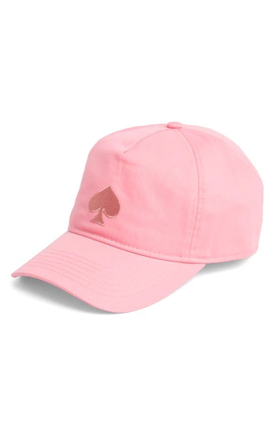 Shop Kate Spade Spade Logo Baseball Cap In Butterfly Pink