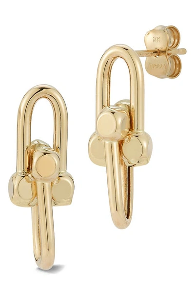 Ember Fine Jewelry 14k Yellow Gold Link Drop Earrings In Gold
