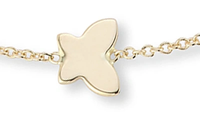 Ember Fine Jewelry 14k Yellow Gold Butterfly Station Chain Anklet In Gold