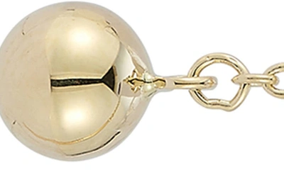 Ember Fine Jewelry 14k Yellow Gold Ball Drop Chain Threader Earrings In Gold