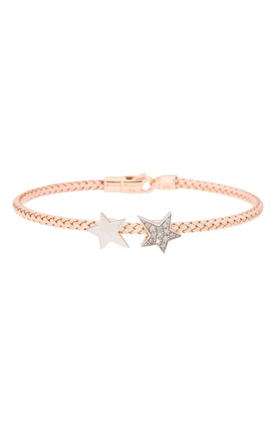 Meshmerise Diamond Embellished Flex Chain Bracelet In Rose