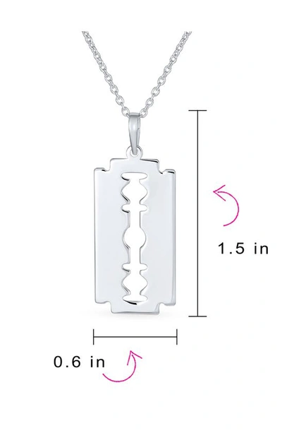 Shop Bling Jewelry Hip Hop Pendant Necklace In Silver