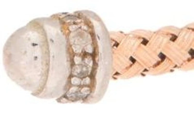 Shop Meshmerise Diamond Bangle Bracelet In Rose