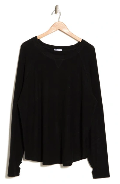Shop Sweet Romeo Raglan Sleeve Pullover Sweater In Black