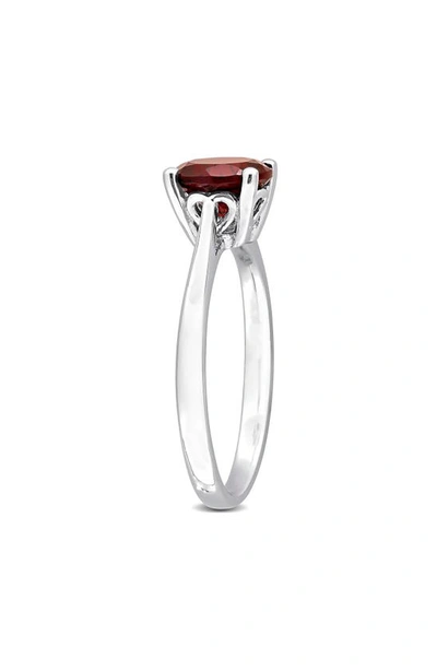 Shop Delmar Garnet Solitaire Ring In Red