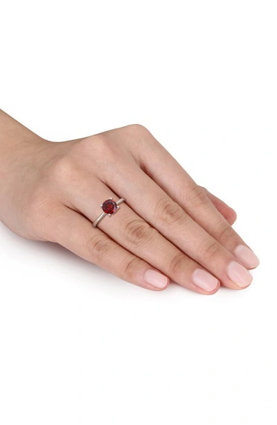 Delmar Garnet Solitaire Ring In Red