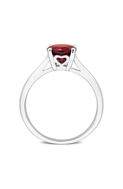 Delmar Garnet Solitaire Ring In Red