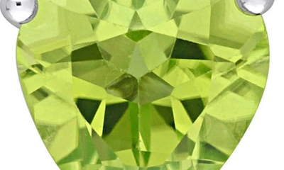 Delmar Peridot Stud Earrings & Necklace Set In Green