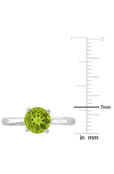 Delmar Peridot Solitaire Ring In Green