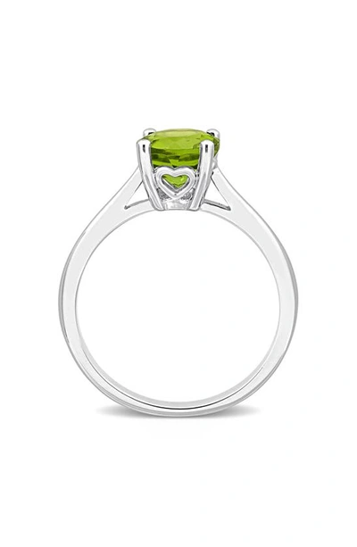 Shop Delmar Peridot Solitaire Ring In Green