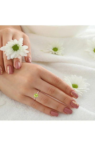 Delmar Peridot Solitaire Ring In Green