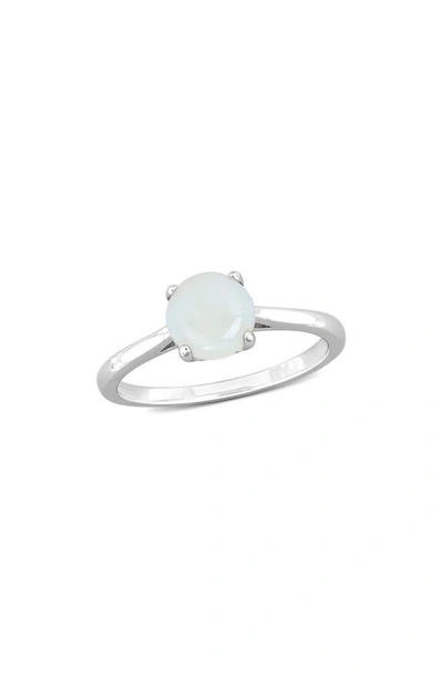 Shop Delmar Sterling Silver Opal Ring In White