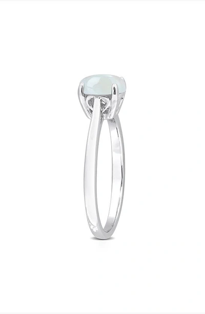 Shop Delmar Sterling Silver Opal Ring In White