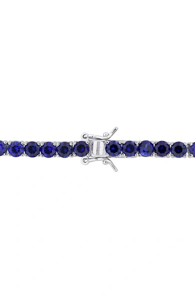 Shop Delmar Lab Created Blue Sapphire Tennis Bracelet