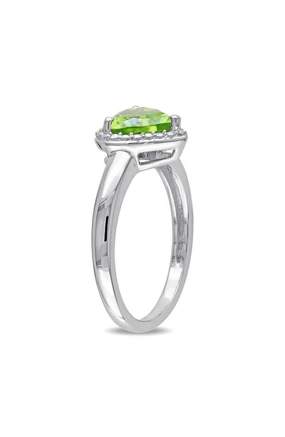 Delmar Heart-shaped Peridot Ring & Necklace Set In Green