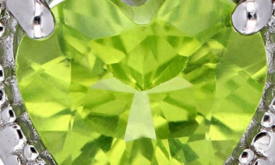 Delmar Heart-shaped Peridot Ring & Necklace Set In Green