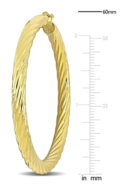 Shop Delmar Twisted Hoop Earrings In Gold