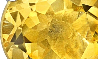 Delmar Sterling Silver Lab-created Citrine Round Stud Earrings In Yellow