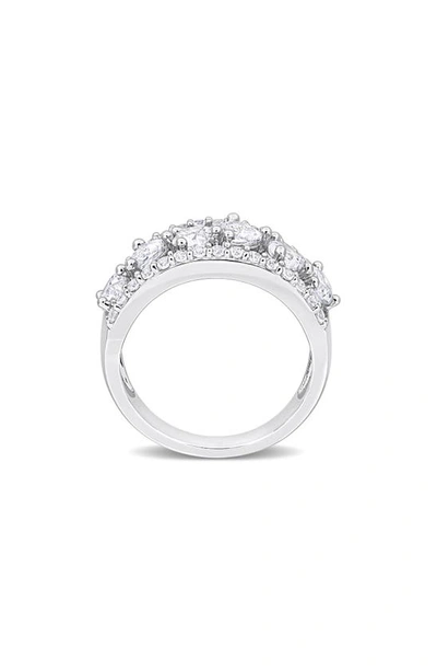 Shop Delmar Lab Created White Sapphire Ring In Silver