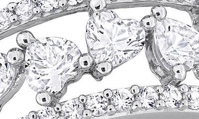 Delmar Lab Created White Sapphire Ring In Silver