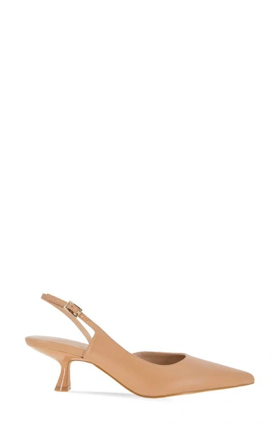 Shop Bcbgeneration Kittie Pointed Toe Half D'orsay Slingback Pump In Tan
