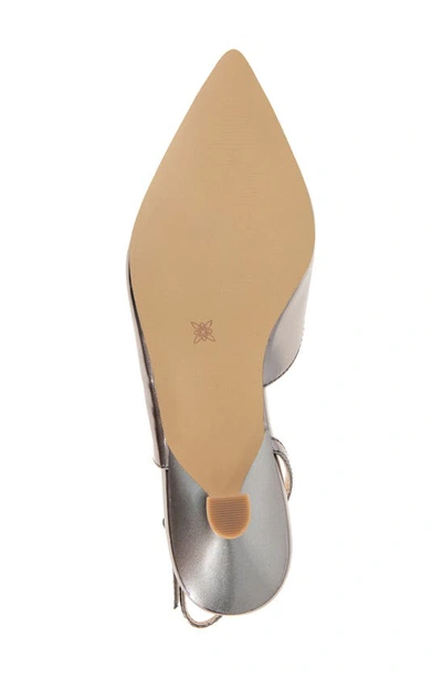 Shop Bcbgeneration Kittie Pointed Toe Half D'orsay Slingback Pump In Pewter