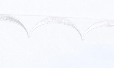Melange Home Set Of 2 Scallop Embroidered 600 Thread Count 100% Cotton Euro Shams In White