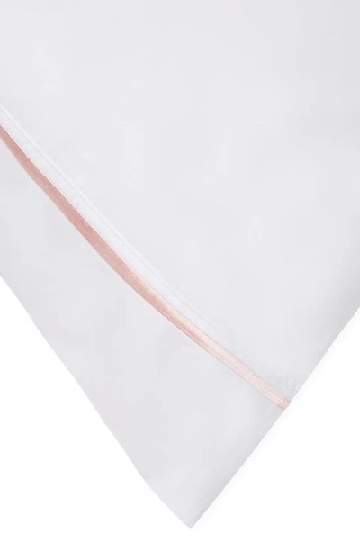 Shop Melange Home Single Embroidered Line 300 Thread Count 100% Cotton Pillowcases In Pink
