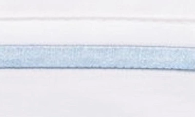 Melange Home Single Embroidered Line 300 Thread Count 100% Cotton Pillowcases In Blue