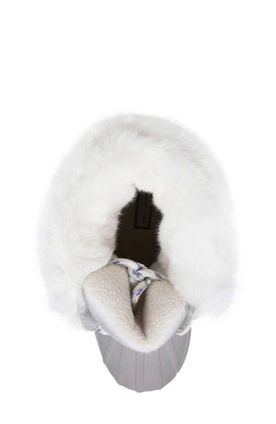 Shop London Fog Kids' Duck Toe Boot With Faux Fur Trim In White