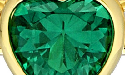 Delmar Heart-cut Cubic Zirconia Necklace In Green