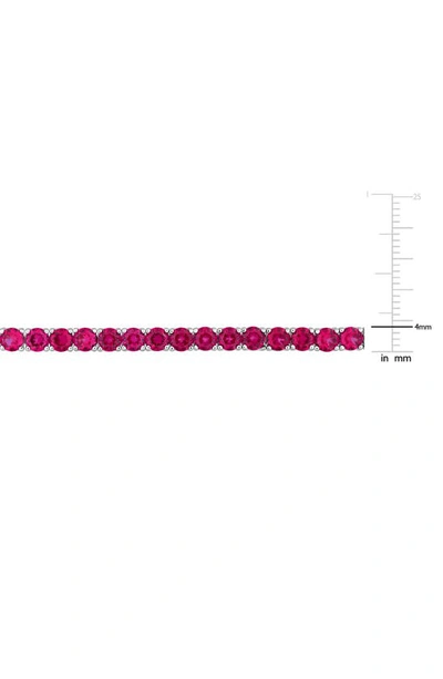 Shop Delmar Lab Created Ruby Tennis Bracelet In Pink Ruby