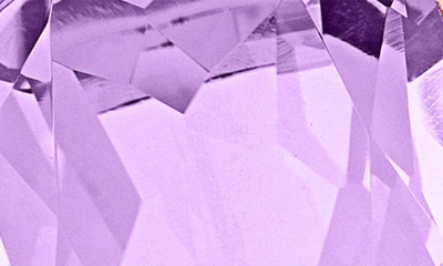 Shop Delmar Cushion Cut Rose De France Amethyst & White Topaz Ring In Purple