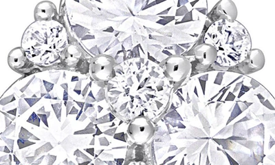 Delmar Created White Sapphire Stud Earrings & Necklace Set In White