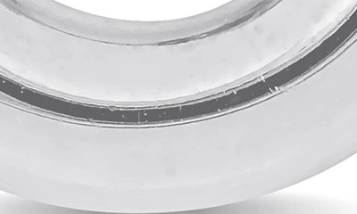 Delmar Round Hollow Hoop Earrings In Silver